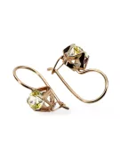 Peridot galben Original vintage din aur roz de 14k Cercei Vintage Craft  vec142r